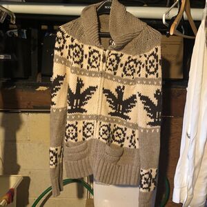 Aritzia TNA 100% Lambswool Cardigan Knit Sweater Medium